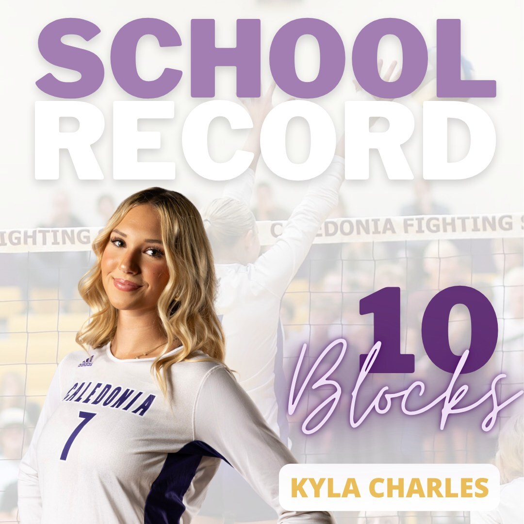 School Record 10 Total Blocks Volleyball in a game - Kyla Charles