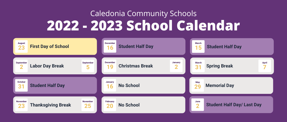 District Calendar 2022/2023