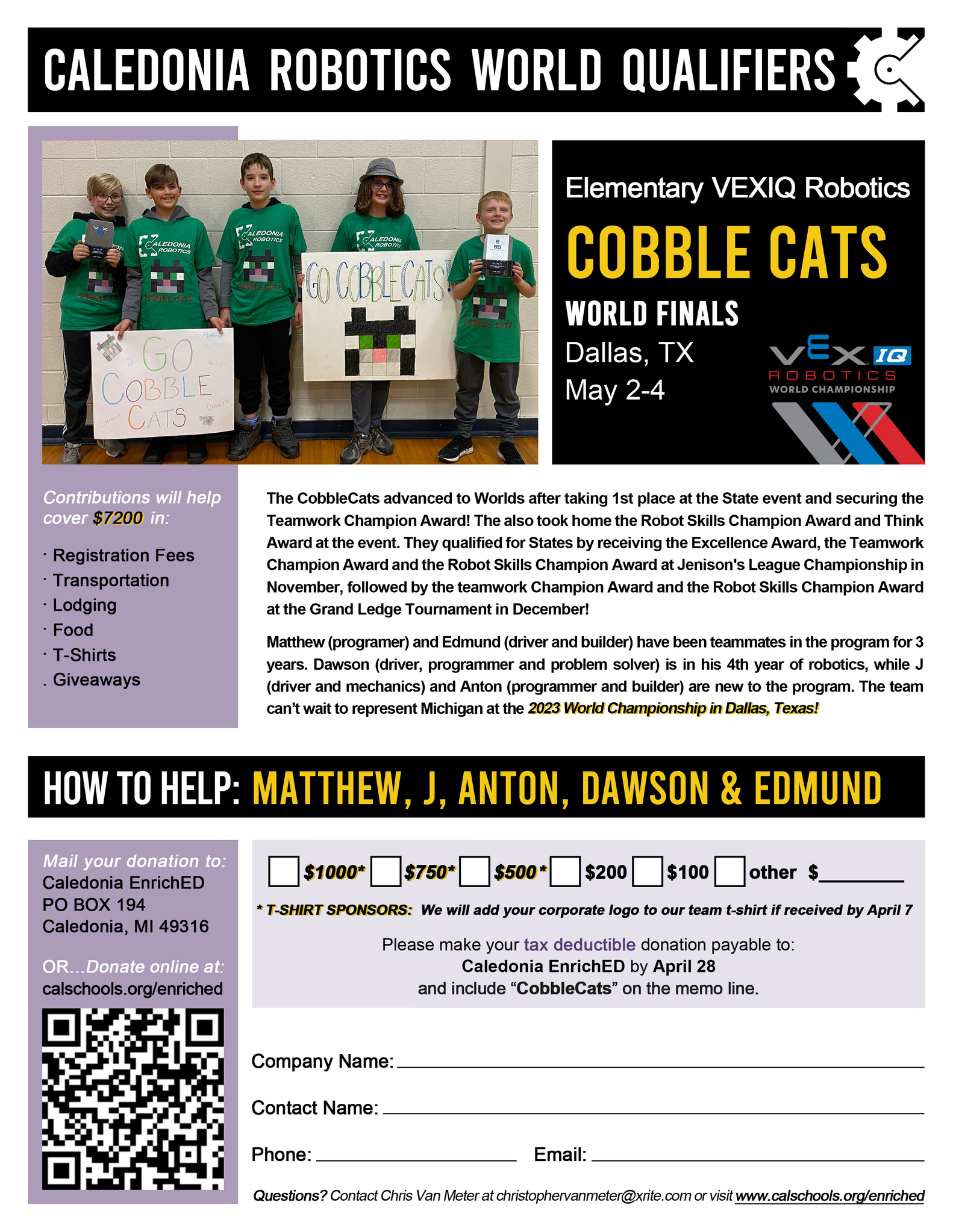 CobbleCats Team Flyer