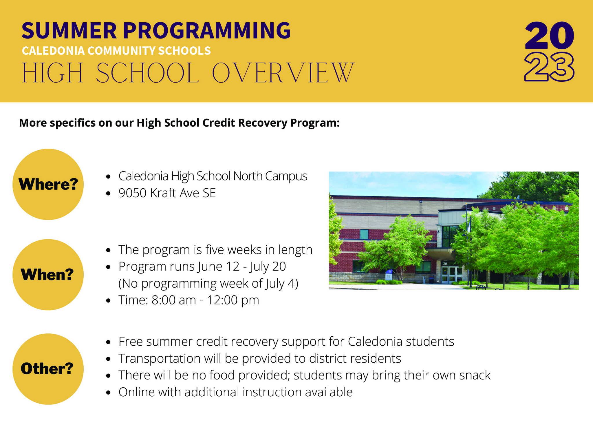 HS Summer Learning