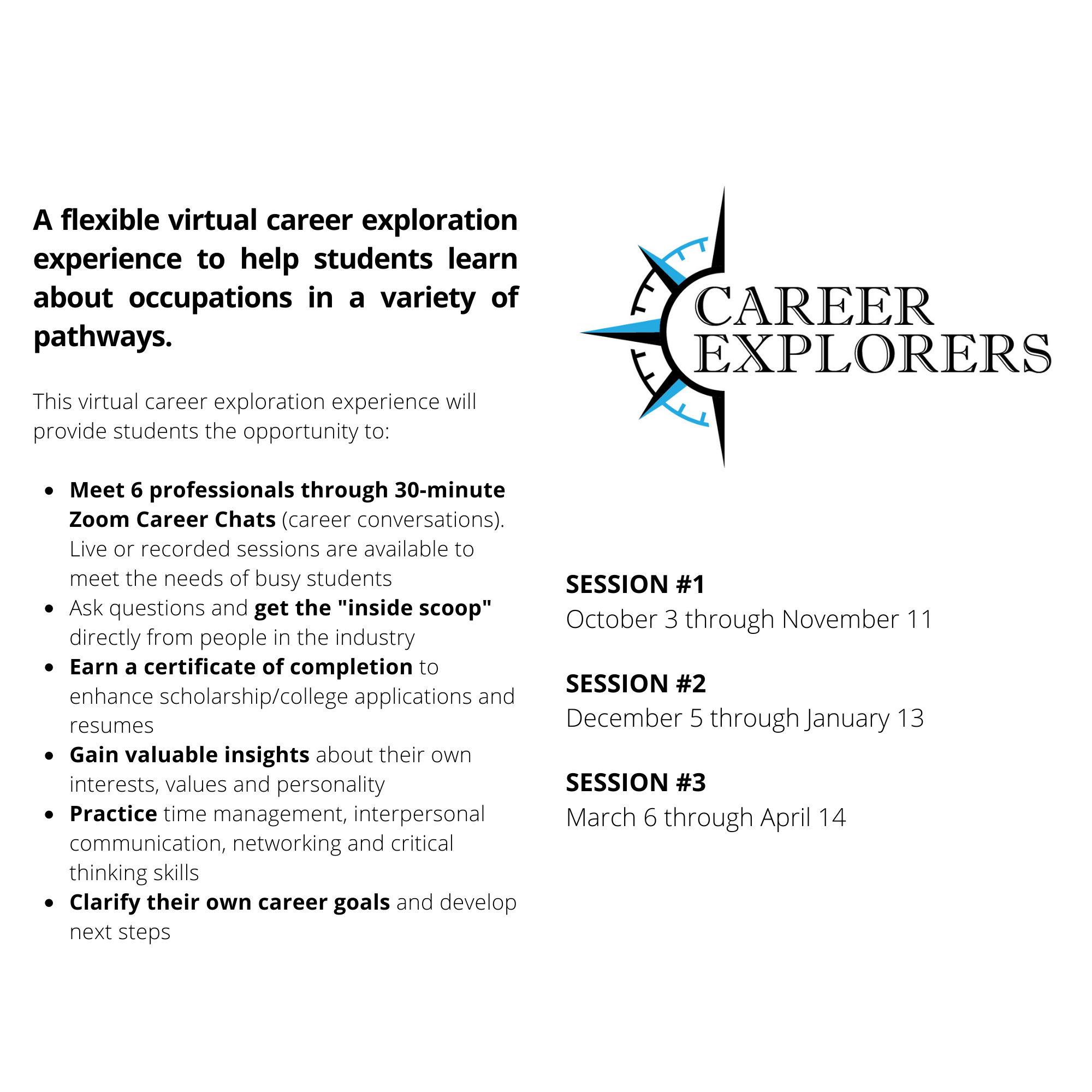Career Explorers Schedule
