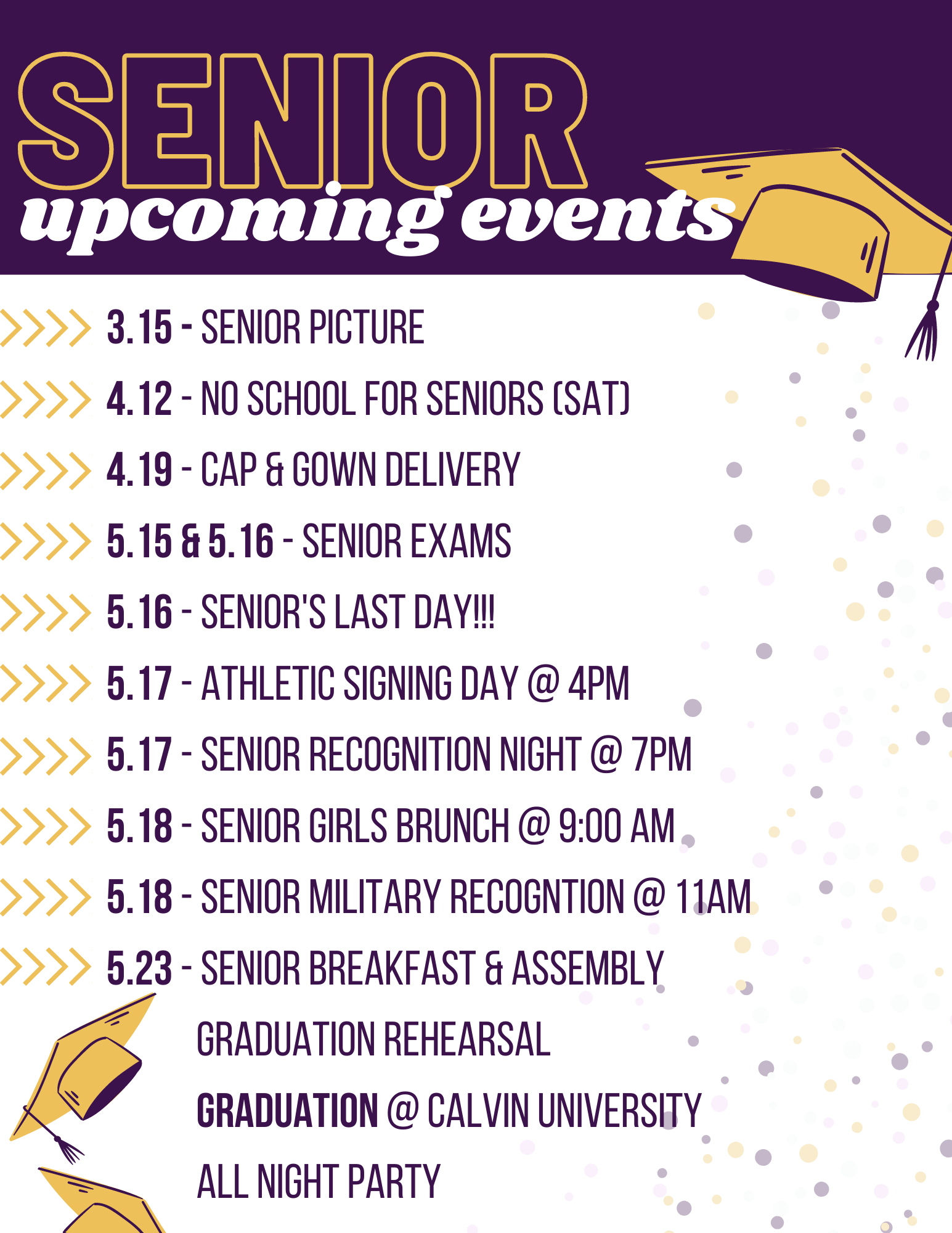 2023 Senior Events